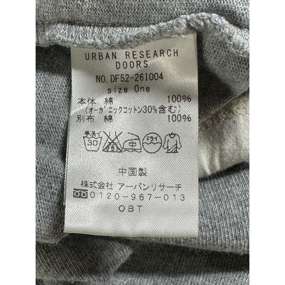 Urban Research Doors Dress Women 1 Gray Sweatshirt Organic Cotton Pockets Casual - Picture 8 of 10
